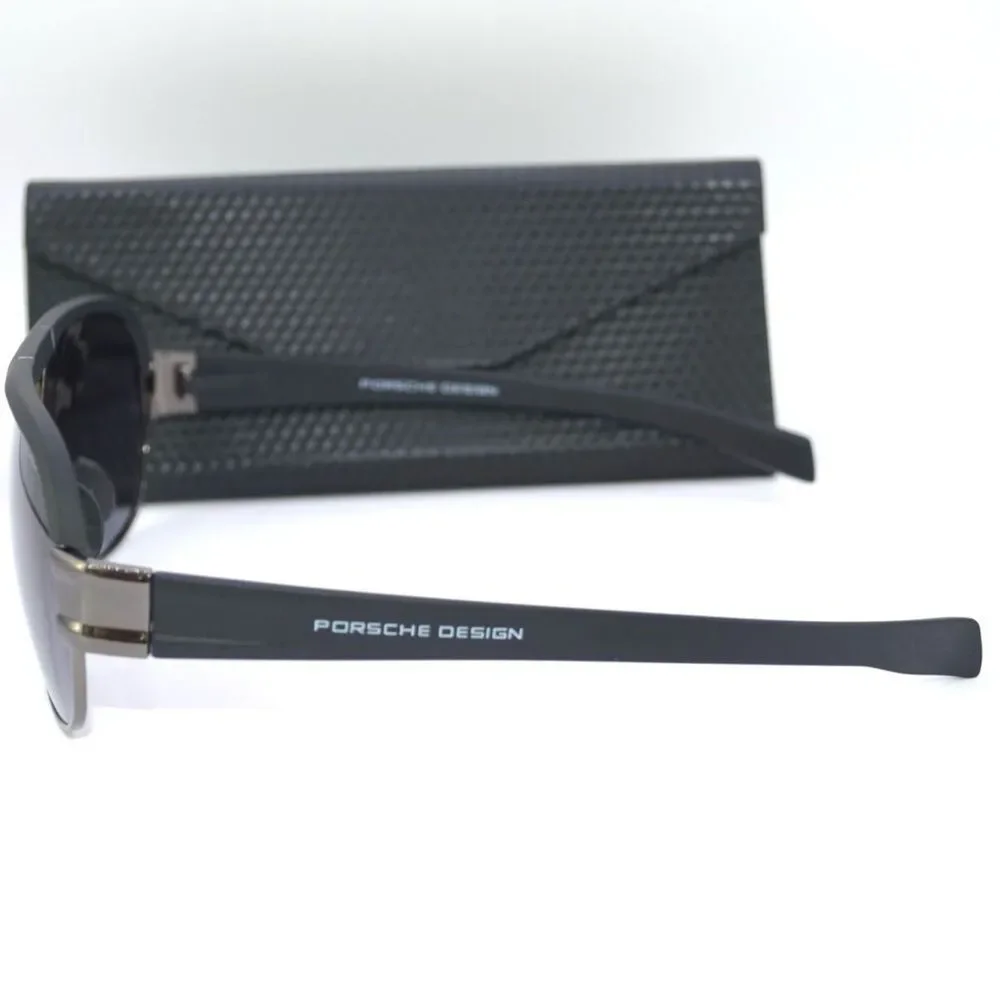 Porsche Design Men Sunglasses Matte Black Gunmetal | New | No Case  62-13-138